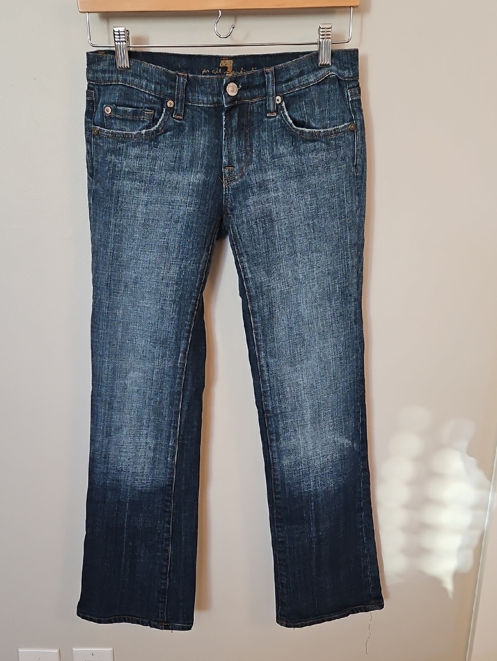 7 For All Mankind Women's Dark Blue Bootcut Jeans